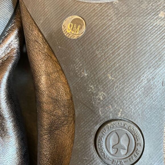 Vintage Sesto Meucci Bronze Metallic Leather Flats Women Size 9 - Picture 8 of 8
